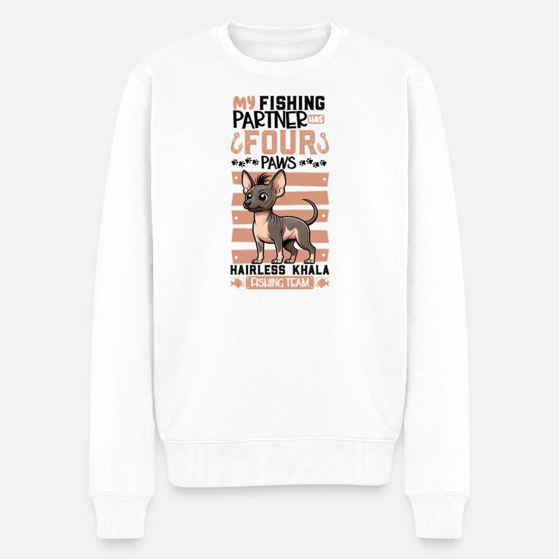 Pêche et Khala glabre - Pull Premium bio Homme - blanc