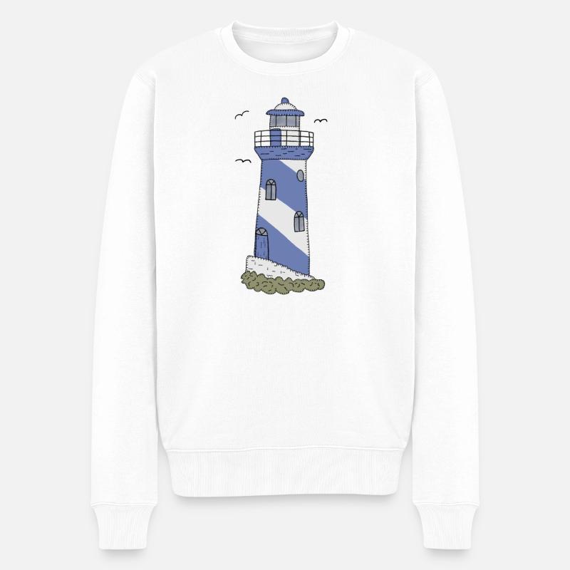 Blauer_Leuchtturm - Pull Premium bio Homme - blanc