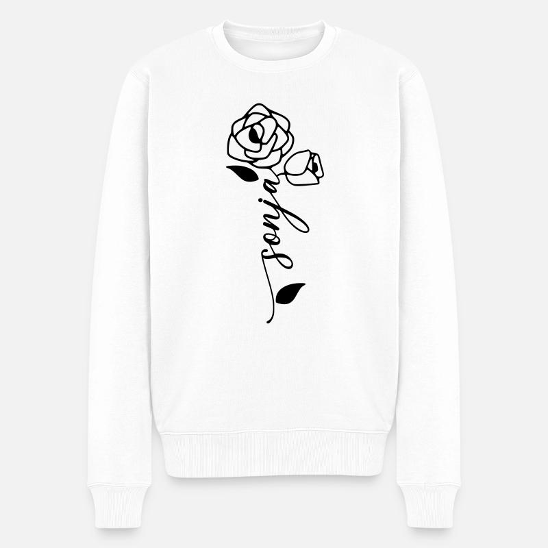 Sonja Nom Prénom Nom Fleur - Pull Premium bio Homme - blanc
