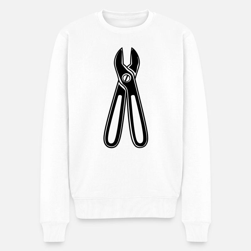 Zangen-Werkzeug - Männer Premium Bio Pullover - Weiß