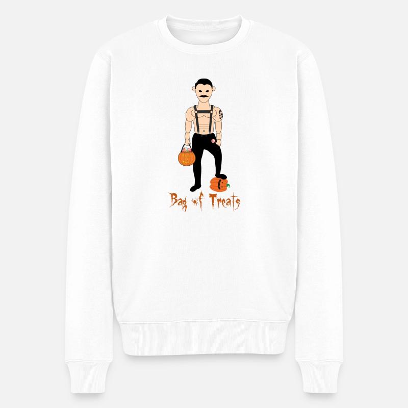 Happy Halloween - Männer Premium Bio Pullover - Weiß