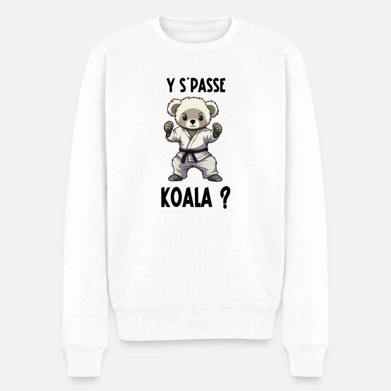 y s'passe koala ? - Pull Premium bio Homme - blanc