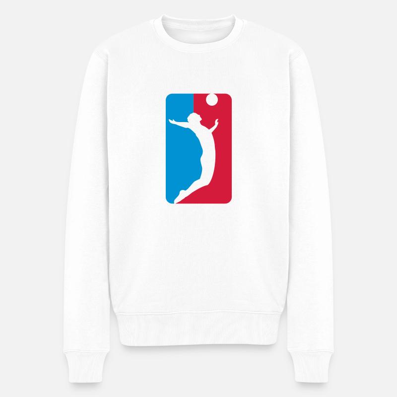Volleyball - Männer Premium Bio Pullover - Weiß