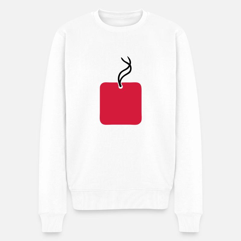 etiquette vierge6 - Pull Premium bio Homme - blanc