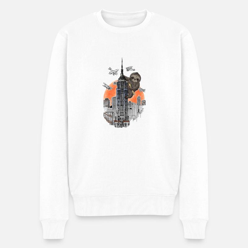 King Sloth - Pull Premium bio Homme - blanc