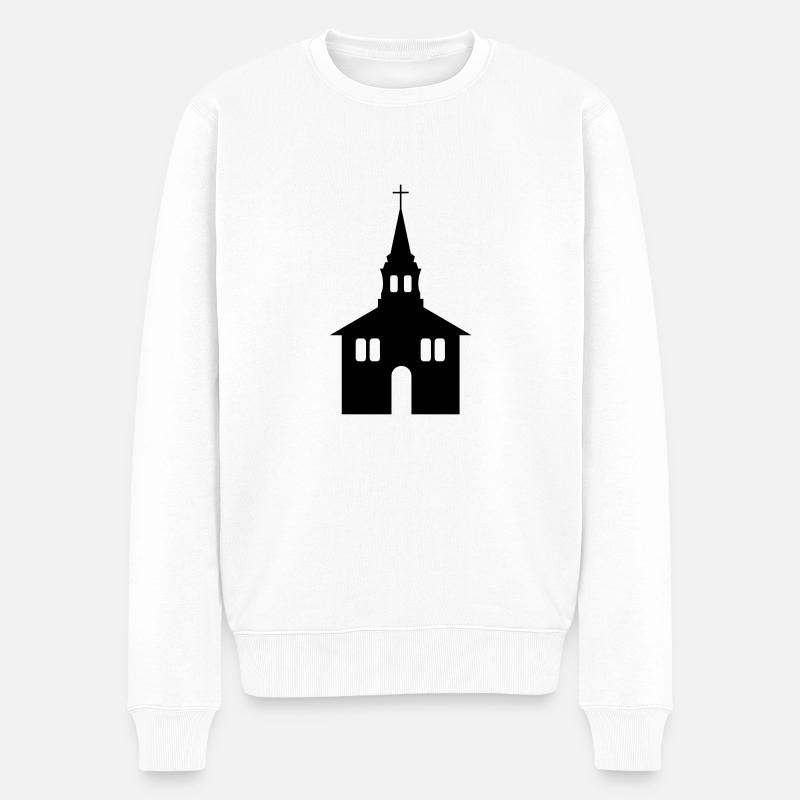 kirche - Männer Premium Bio Pullover - Weiß