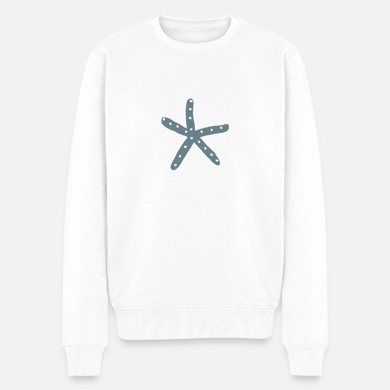 Seestern 7,meeresleben,Design,Geschenk,cool,chic, - Männer Premium Bio Pullover - Weiß