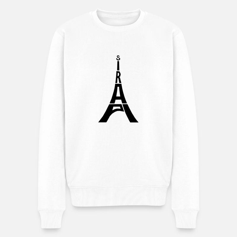 Paris Eiffel Tower - Männer Premium Bio Pullover - Weiß