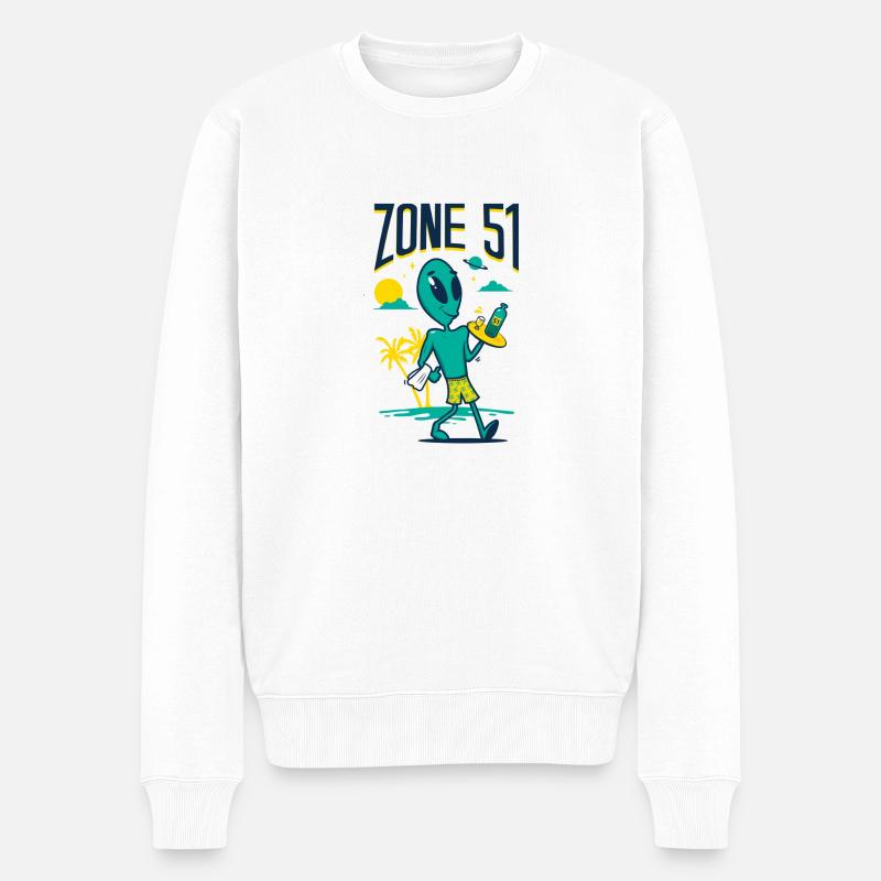 zone51 - Männer Premium Bio Pullover - Weiß