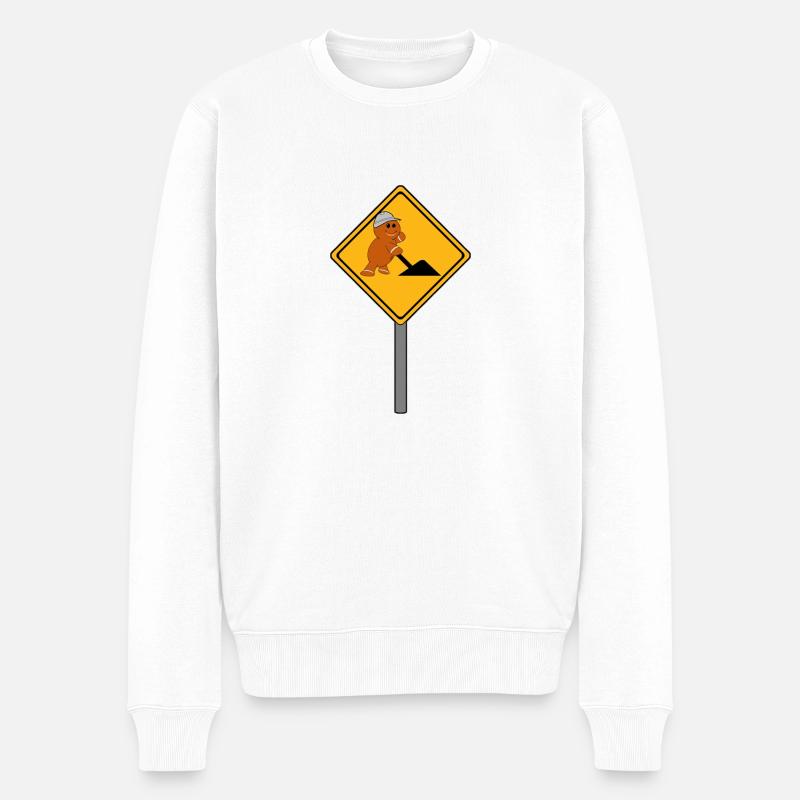 Elsässer Werktafel - Männer Premium Bio Pullover - Weiß
