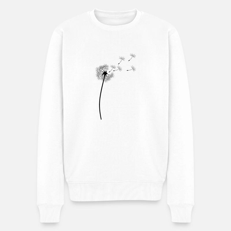 Löwenzahn - Männer Premium Bio Pullover - Weiß