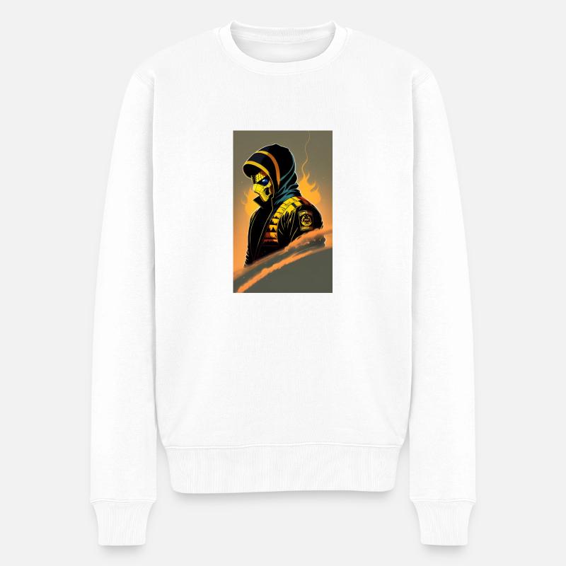 Snake - Männer Premium Bio Pullover - Weiß