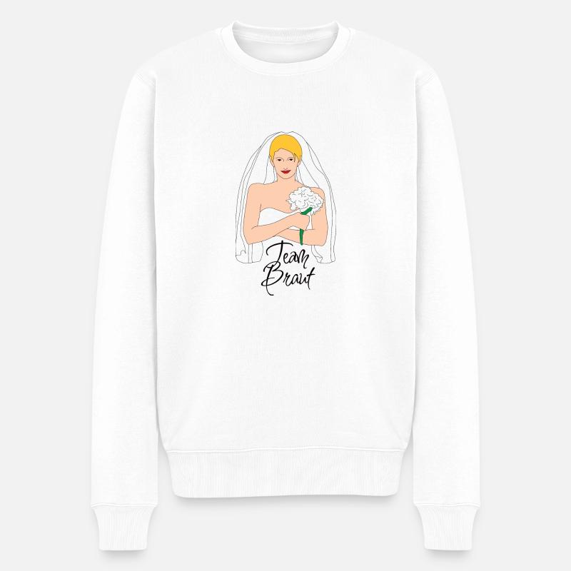 team braut blond 2 - Männer Premium Bio Pullover - Weiß