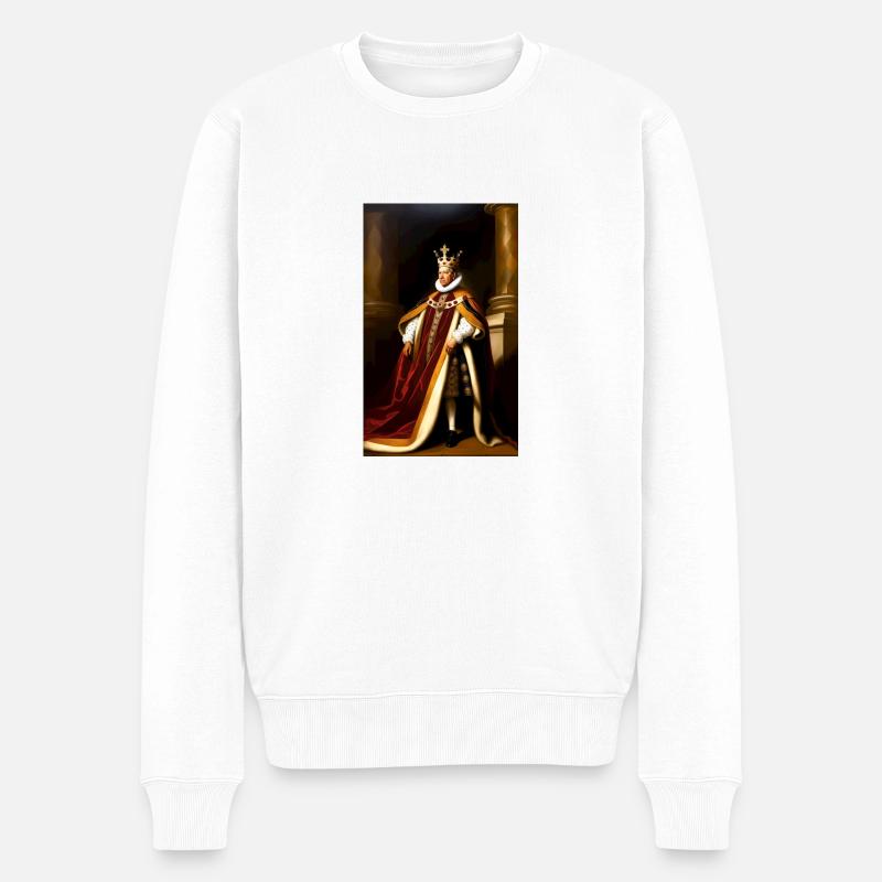 Barack Obama en monarque baroque - Pull Premium bio Homme - blanc