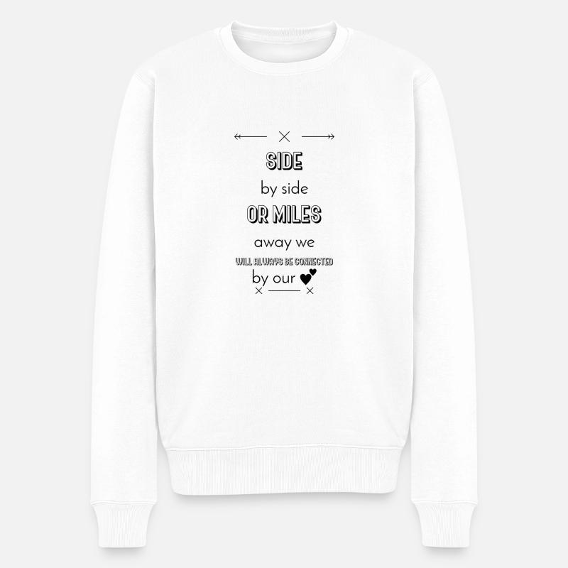 beste freunde - Männer Premium Bio Pullover - Weiß