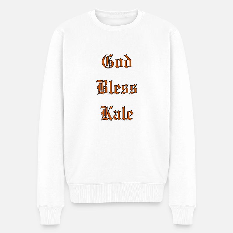 GodBlessKale - Pull Premium bio Homme - blanc