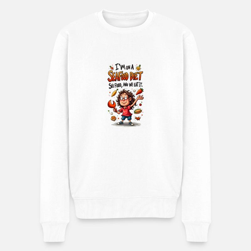 See Food - Männer Premium Bio Pullover - Weiß