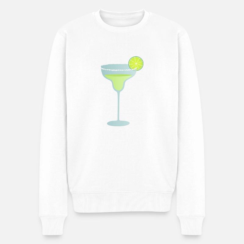 Margarita - Männer Premium Bio Pullover - Weiß