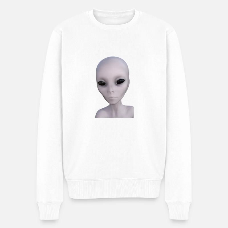 Alien - Männer Premium Bio Pullover - Weiß