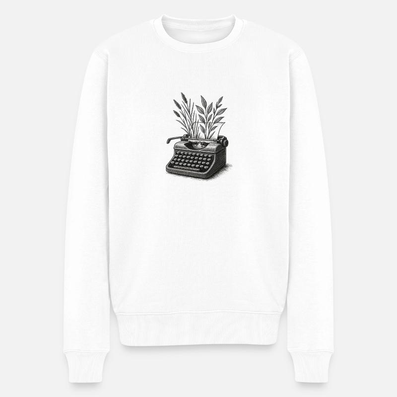 Living Letters - Men's Premium Organic Jumper - white