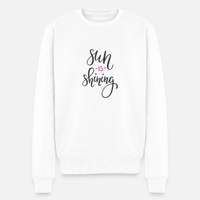 Sommer - Männer Premium Bio Pullover - Weiß