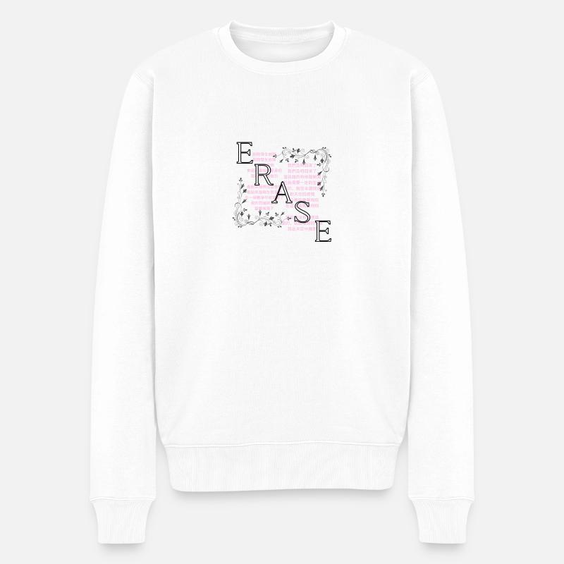Modisches Asiatisches Design - Männer Premium Bio Pullover - Weiß