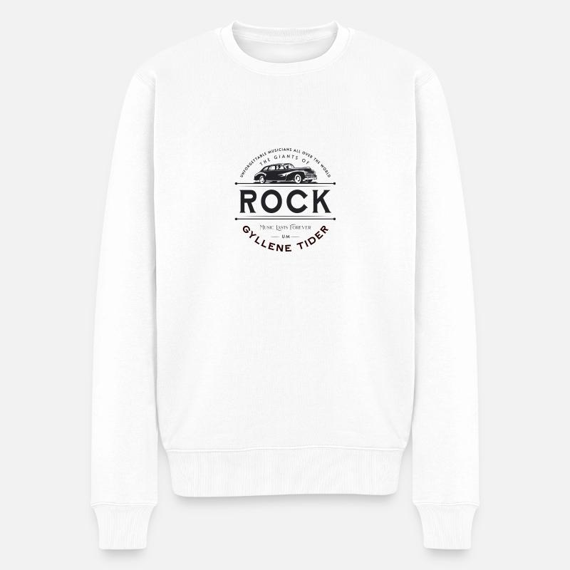 Gyllene Tider - Music lasts forever - Männer Premium Bio Pullover - Weiß