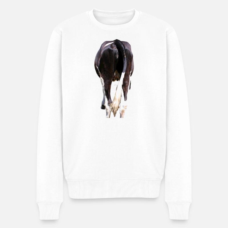 Vache - Männer Premium Bio Pullover - Weiß