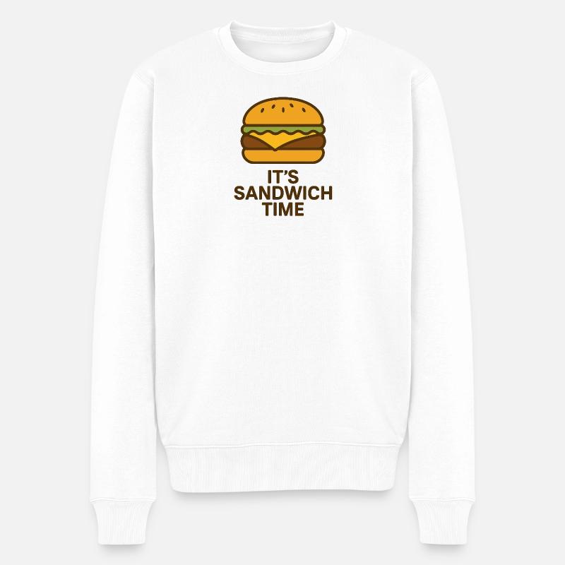 C’est le Sandwich Time Motivational Design - Pull Premium bio Homme - blanc