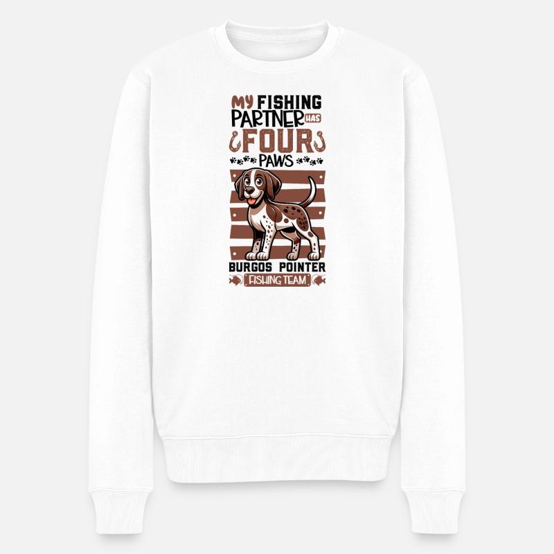 Pêche et Ca de Bou - Pull Premium bio Homme - blanc