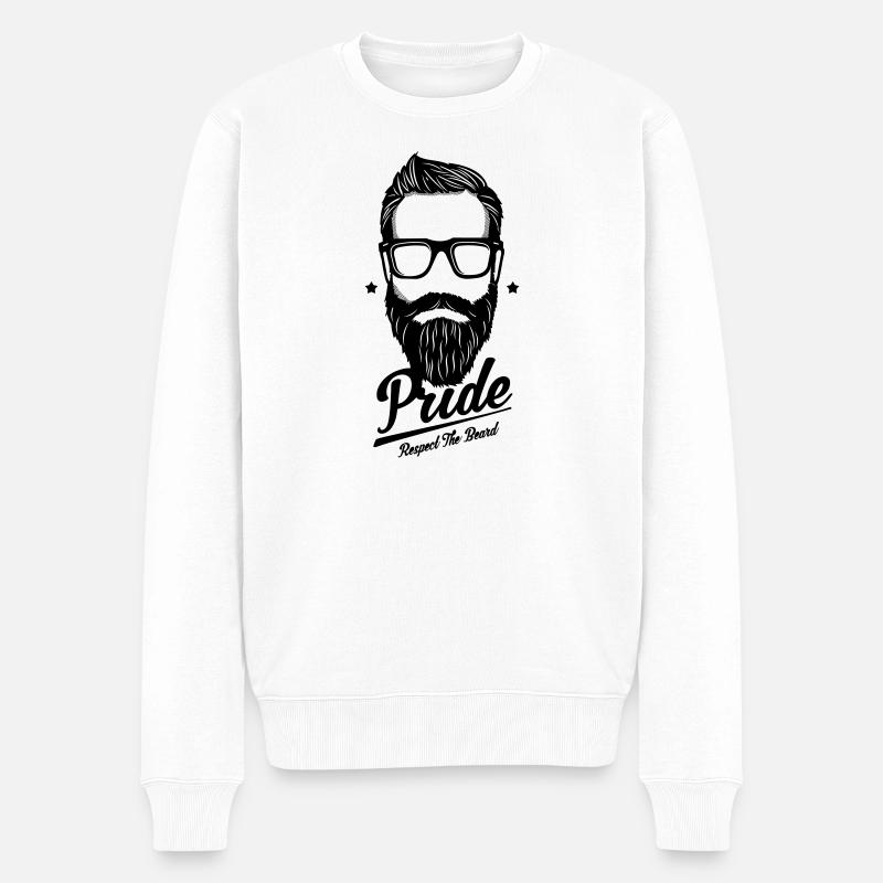 Bart - Respecter la barbe - Pull Premium bio Homme - blanc