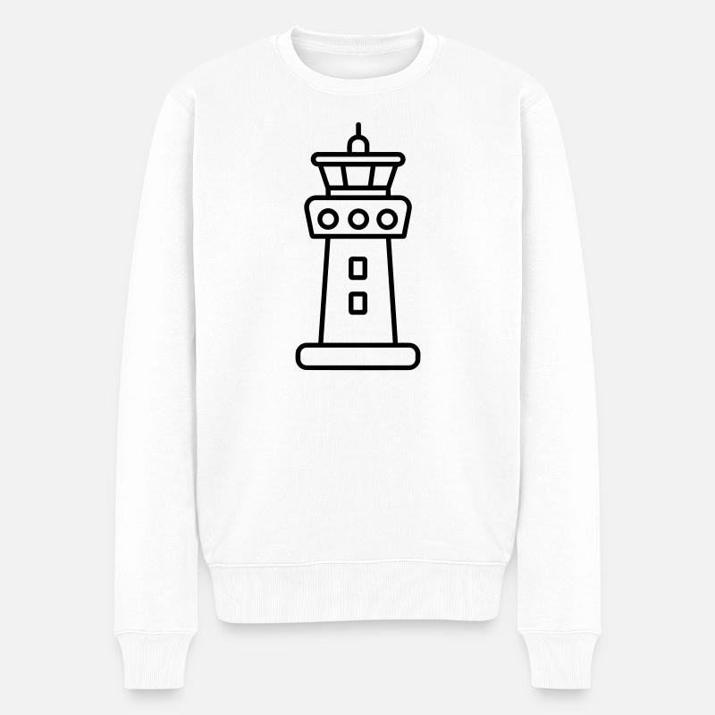 Kontrollturm - Männer Premium Bio Pullover - Weiß