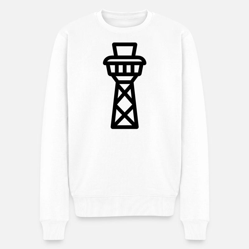 Kontrollturm - Männer Premium Bio Pullover - Weiß