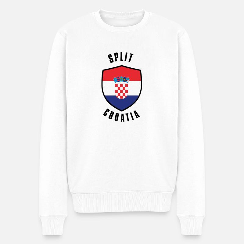 Bouclier de Croatie de Split - Pull Premium bio Homme - blanc