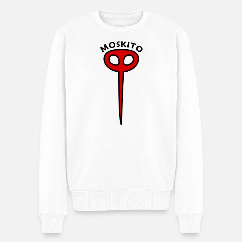 Roter Moskito - Männer Premium Bio Pullover - Weiß