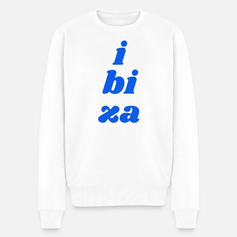 i bi za - Männer Premium Bio Pullover - Weiß