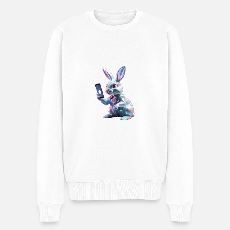 Bunny Pro - Männer Premium Bio Pullover - Weiß