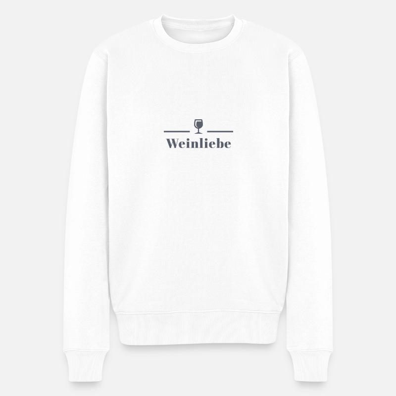 Weinliebe - Männer Premium Bio Pullover - Weiß