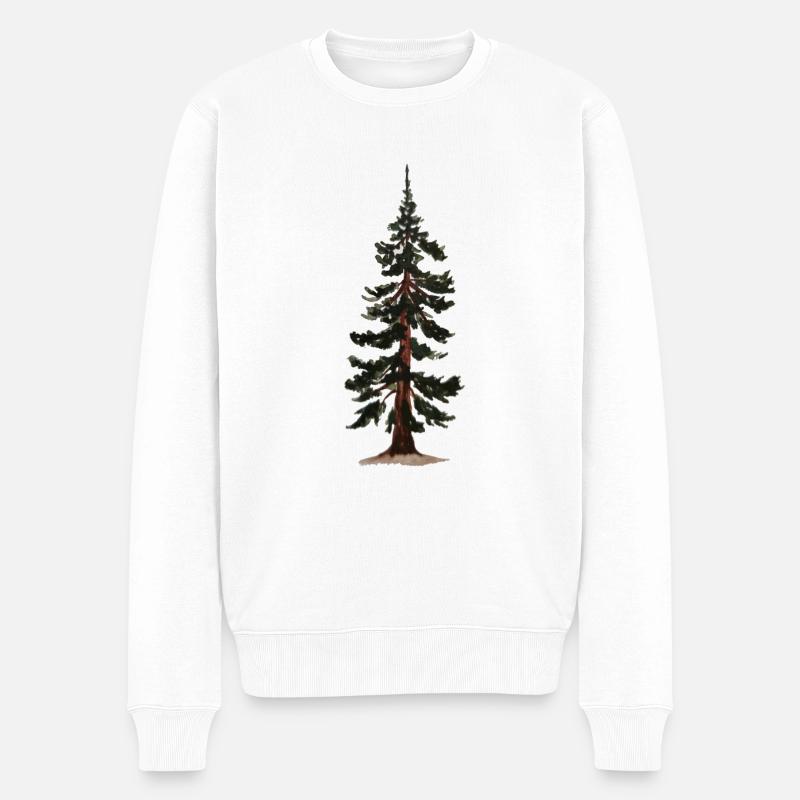 Baum - Männer Premium Bio Pullover - Weiß