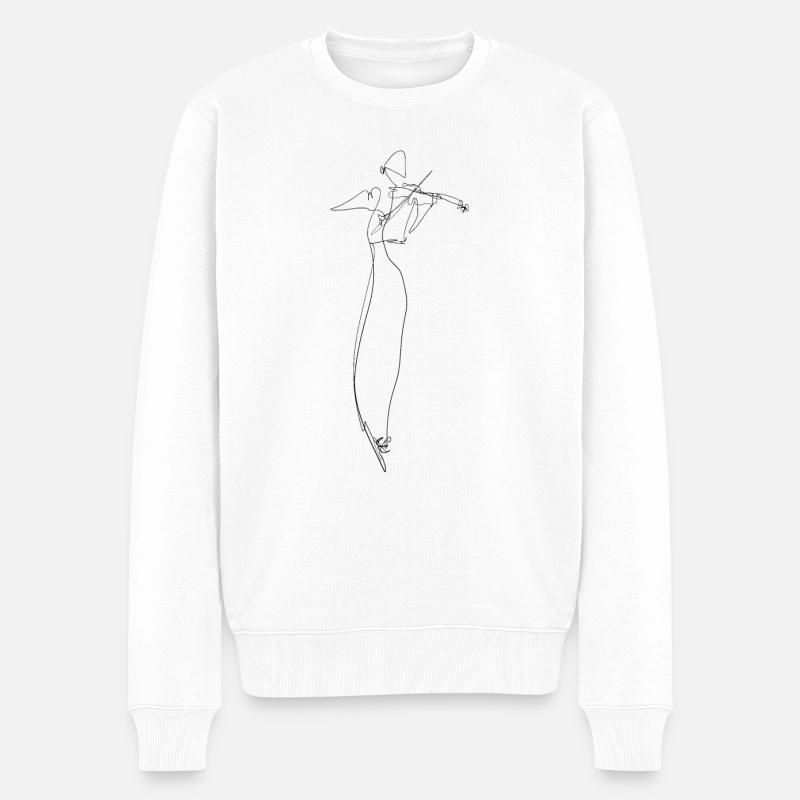 Geiger - Männer Premium Bio Pullover - Weiß