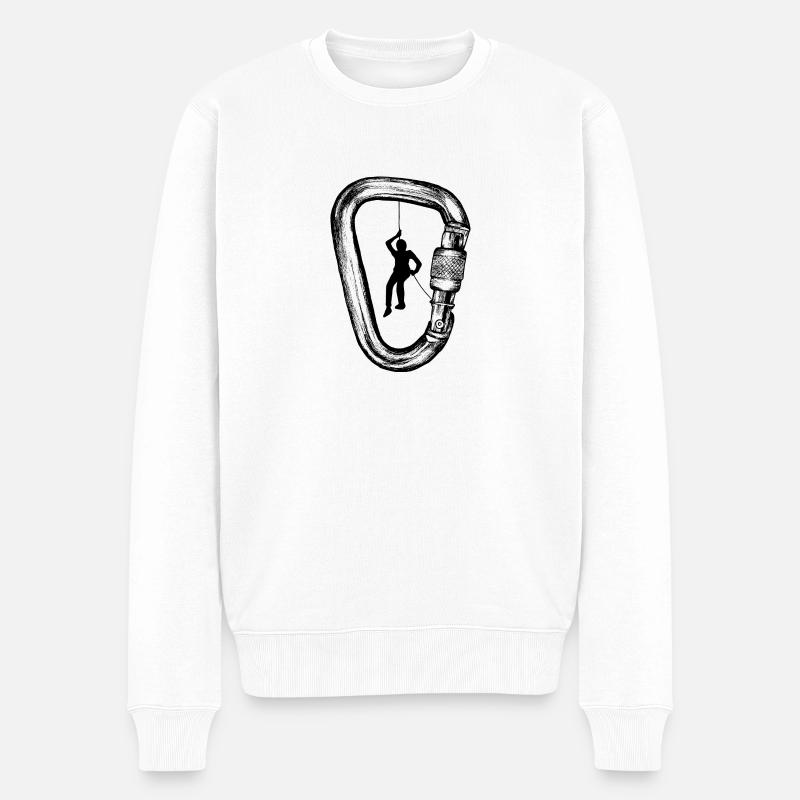 Bergsteiger - Männer Premium Bio Pullover - Weiß