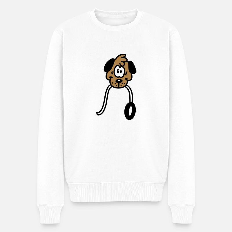 will Gassi gehen - Männer Premium Bio Pullover - Weiß