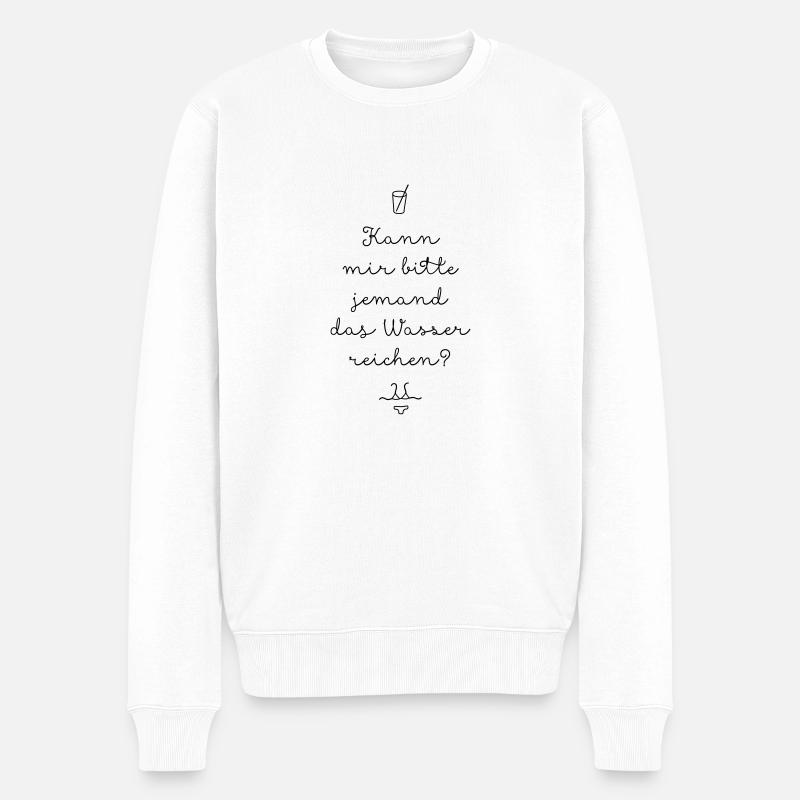 wasser reichen - Männer Premium Bio Pullover - Weiß