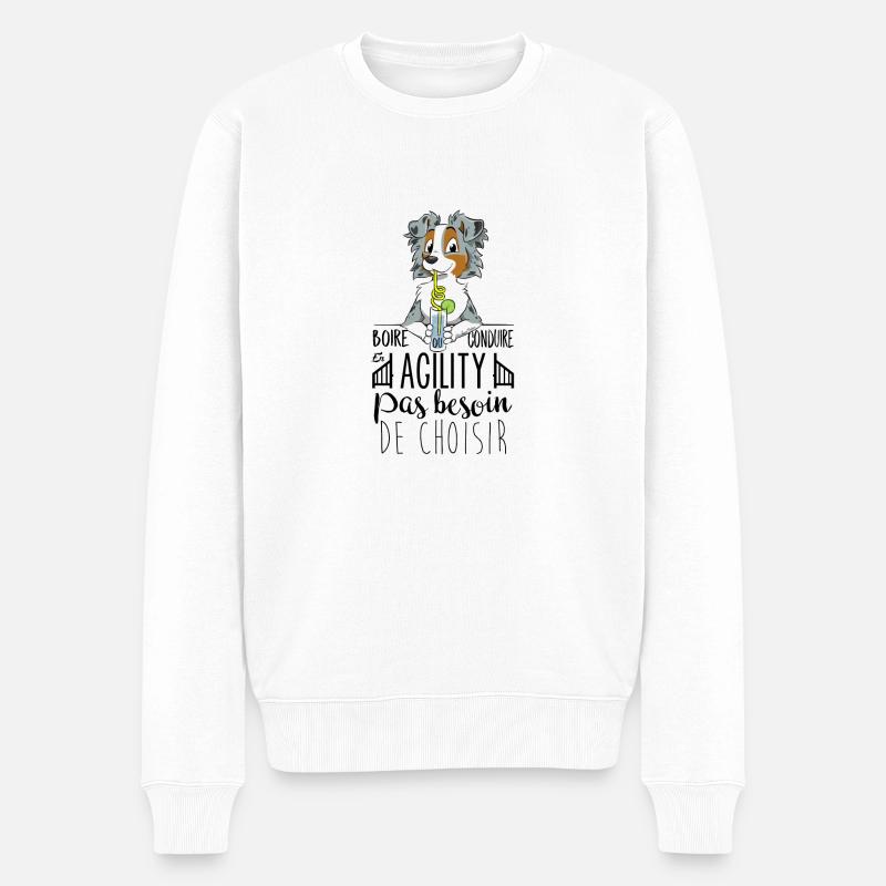 Boire ou Conduire - Berger Australien - Pull Premium bio Homme - blanc