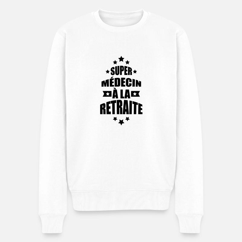 super médecin à la retraite - Pull Premium bio Homme - blanc
