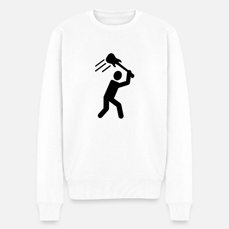 Rock - Männer Premium Bio Pullover - Weiß