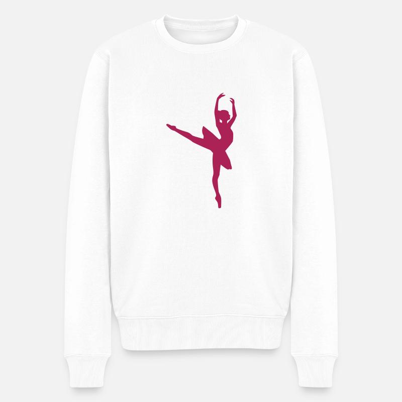 Ballett - Männer Premium Bio Pullover - Weiß