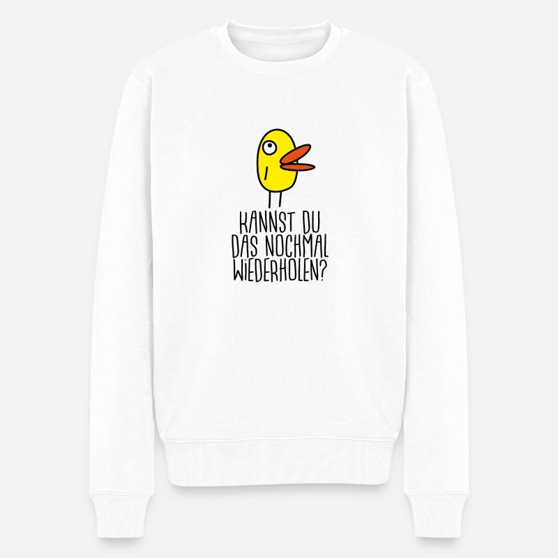 Wiederholen? - Männer Premium Bio Pullover - Weiß