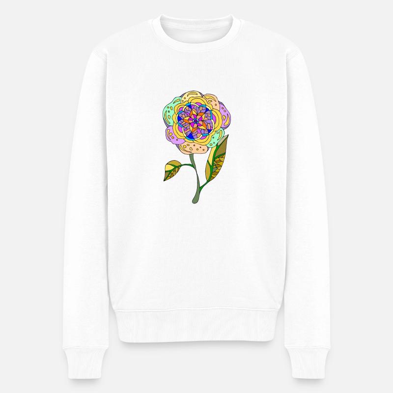 Fleur - Pull Premium bio Homme - blanc