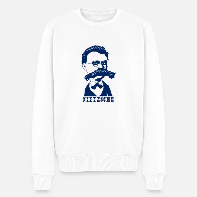 Nietzsche - Männer Premium Bio Pullover - Weiß